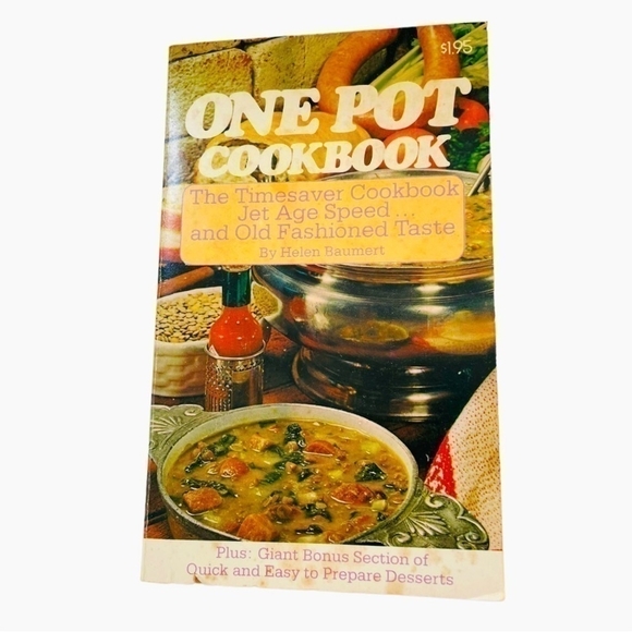 Vintage 1977 Recipes Book The One Pot Cookbook Old Meal Taste by Helen Baumert - Picture 1 of 4